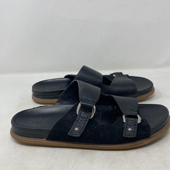 Naturalizer Madigan Leather and Suede Buckle Slide Sandals - Picture 3 of 7